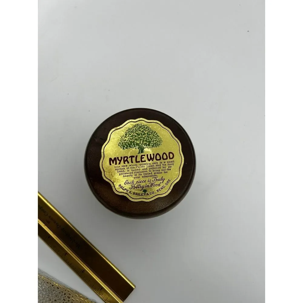 Vintage Myrtle Wood Toothpick Holder Handicraft by Ralph‎ A Bailey &Co